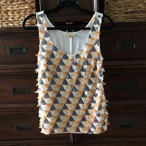 ModCloth sequence and fringe tank top in size S